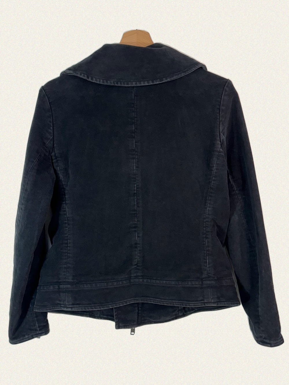 Nili Lotan Moleskin Asymmetric Moto Biker Jacket - Picture 5 of 8